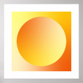 Orange Gradient Circle Vignette Abstract Design Poster (Vorne)