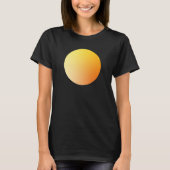 Orange Gradient Circle Vignette Abstract Design T-Shirt (Vorderseite)