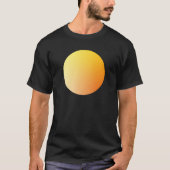 Orange Gradient Circle Vignette Abstract Design T-Shirt (Vorderseite)