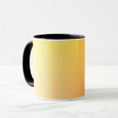 Orange Gradient Circle Vignette Abstract Design Tasse (Vorderseite Links)