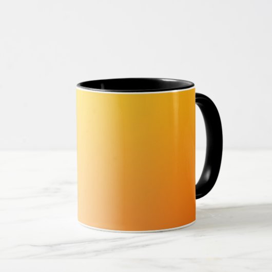 Orange Gradient Circle Vignette Abstract Design Tasse (VorderseiteRechts)