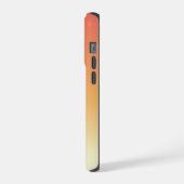 Orange Gradient Custom Monogram Name iPhone Hülle (Linke Seite)