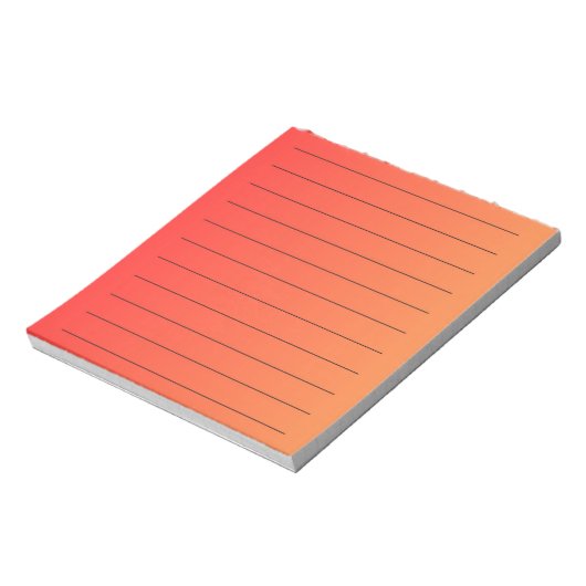 Orange Gradient Elegant & Vibrannt Geschichten Notizblock (Rotiert)