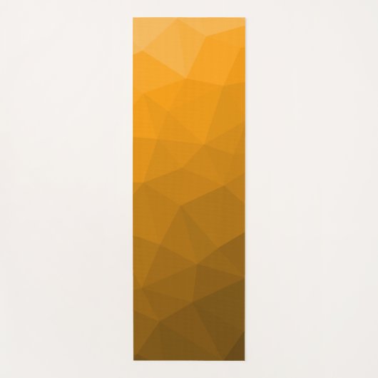 Orange Gradient Geometric Mesh Pattern Yogamatte (Vorderseite)