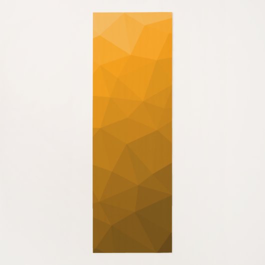 Orange Gradient Geometric Mesh Pattern Yogamatte (Rückseite)