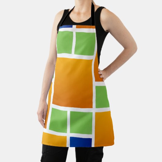 Orange Gradient Squares Schürze (InSitu)