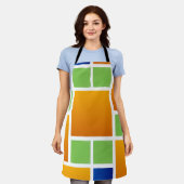 Orange Gradient Squares Schürze (Getragen)