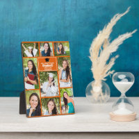Orange Graduate Collage Abschluss Foto