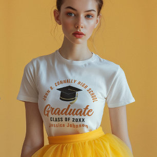Orange Graduate Custom 2025 Abschluss Women's Tri-Blend Shirt