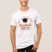 Orange Graduate Custom School 2025 Abschluss Tri-Blend Shirt (Vorderseite)