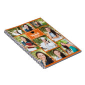 Orange Graduate Foto Collage Abschluss Geschenk Notizblock (Rechte Seite)