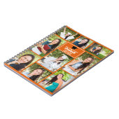 Orange Graduate Foto Collage Abschluss Geschenk Notizblock (Linke Seite)