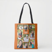 Orange Graduate Foto Collage Abschluss Geschenk Tasche (Vorderseite)