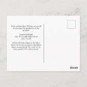 Orange Graduate Foto Collage Moderner Abschluss Postkarte (Rückseite)