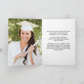 Orange Graduate Foto Moderner geflochtener Abschlu Ankündigung (Innenseite)