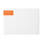 Orange Graduate Script Modern Wrap Um Label (Vorderseite)