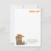 Orange Graduation Cap and Cowboy Boot Dankeskarte (Vorderseite)