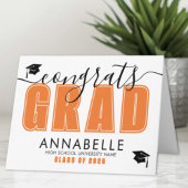 Orange Graduation Karte
