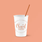 Orange Graduation Party Custom Classic Pappbecher