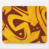 Orange Graffiti Mousepad (Vorne)