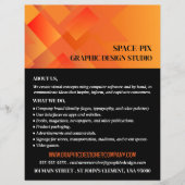 Orange Grafik, Grafik-Designer-Werbung Flyer (Vorne)