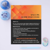 Orange Grafik, Grafik-Designer-Werbung Flyer (Einzeln)