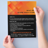 Orange Grafik, Grafik-Designer-Werbung Flyer (Hand)