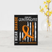 Orange Grandtochter Leukämie Bewusstsein Ameri Karte (Gelbe Blume)