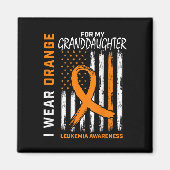 Orange Grandtochter Leukämie Bewusstsein Ameri Magnet (Vorne)