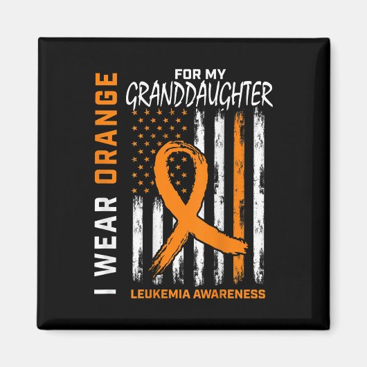 Orange Grandtochter Leukämie Bewusstsein Ameri Magnet (Vorne)