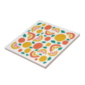 Orange Grapefruit Citrus Pattern Fliese (Seite)