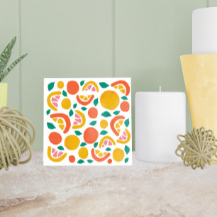 Orange Grapefruit Citrus Pattern Fliese