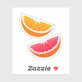 Orange & Grapefruit Citrus Stickers Aufkleber