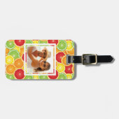 Orange, Grapefruit, Limone und Lemon| Foto hinzufü Gepäckanhänger (Vorderseite horizontal)