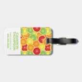 Orange, Grapefruit, Limone und Lemon| Foto hinzufü Gepäckanhänger (Rückseite horizontal)