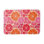 Orange & Grapefruit Zitrusfrüchte Muster Badematte (Vorderseite)