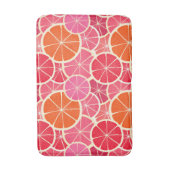 Orange & Grapefruit Zitrusfrüchte Muster Badematte (Vorderseite Vertikal)