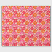 Orange & Grapefruit Zitrusfrüchte Muster Geschenkpapier (Flach)