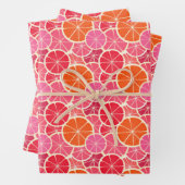 Orange & Grapefruit Zitrusfrüchte Muster Geschenkpapier Set (Beispiel)