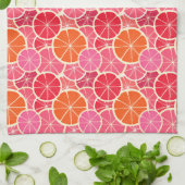 Orange & Grapefruit Zitrusfrüchte Muster Geschirrtuch (Gefaltet)