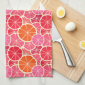 Orange & Grapefruit Zitrusfrüchte Muster Geschirrtuch (Viertel Falte)
