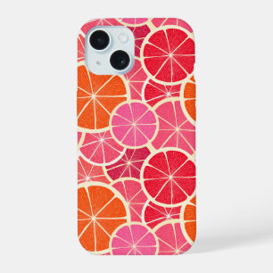 Orange & Grapefruit Zitrusfrüchte Muster iPhone 15 Hülle
