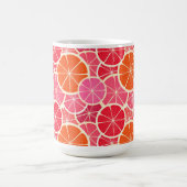 Orange & Grapefruit Zitrusfrüchte Muster Kaffeetasse (Mittel)