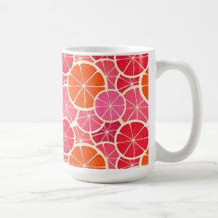 Orange & Grapefruit Zitrusfrüchte Muster Kaffeetasse