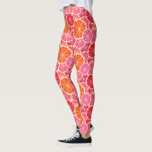 Orange & Grapefruit Zitrusfrüchte Muster Leggings (Links)