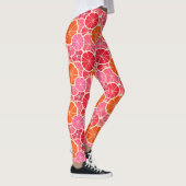 Orange & Grapefruit Zitrusfrüchte Muster Leggings (Rechts)