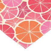Orange & Grapefruit Zitrusfrüchte Muster Mittelgroßer Tischläufer (Ecke)