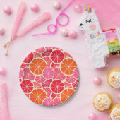 Orange & Grapefruit Zitrusfrüchte Muster Pappteller (Party)