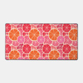 Orange & Grapefruit Zitrusfrüchte Muster Schreibtischunterlage (Vorderseite)