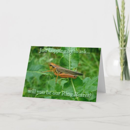 Orange Grasshopper Ring Beyer Card Einladung (Vorderseite)